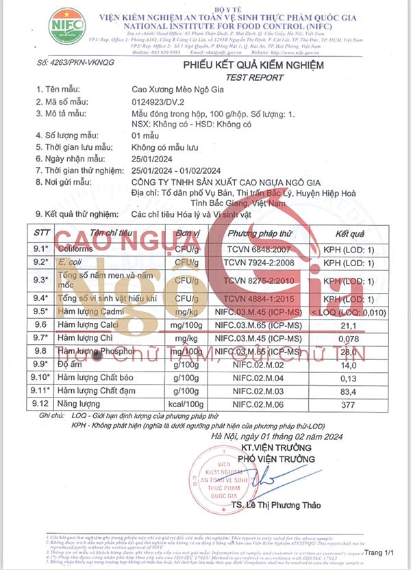 Cao Ngựa Bạch NGÔ GIA - Thương Hiệu Nổi Tiếng Quốc Gia 12 kiem nghiem cao meo ngo gia