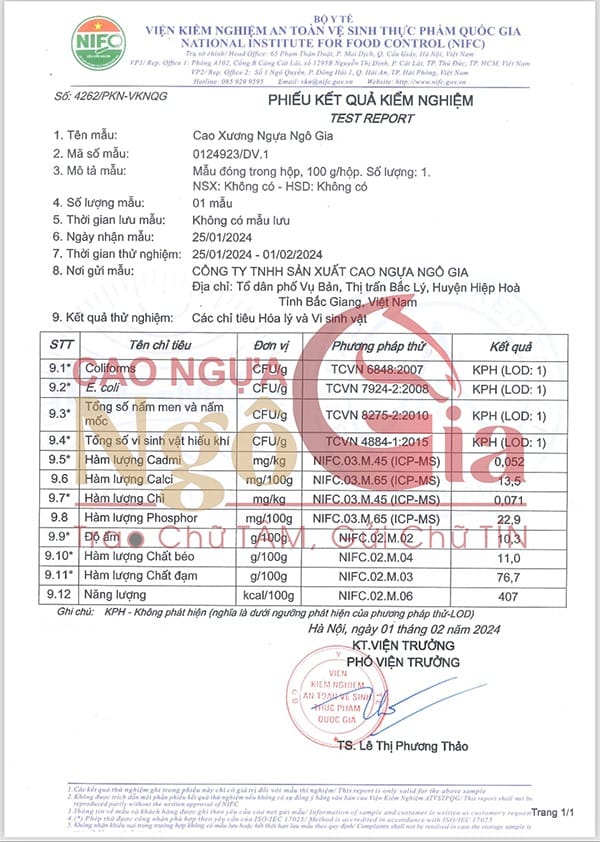 Cao Ngựa Thường NGÔ GIA Xương Nguyên Chất Giá 300K 23 Kiểm nghiệm cao ngựa thường Ngô Gia