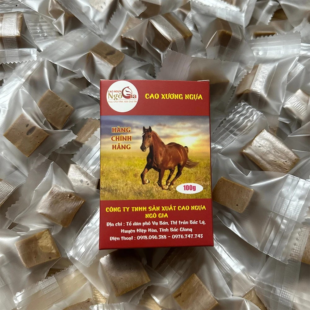 1 Lạng Cao Ngựa Thường Cắt Sẵn Đóng Hộp Tiện Sử Dụng 15 Viên cao ngựa thường cắt sẵn