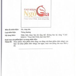 Cao Ngựa Bạch Mắt Đỏ Nguyên Chất Chính Hãng Giá 1.2tr 11 Giấy chứng nhận đăng ký nhãn hiệu 2