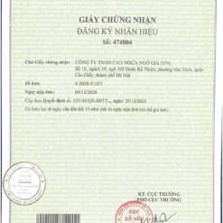 Cao Ngựa Bạch Mắt Đỏ Nguyên Chất Chính Hãng Giá 1.2tr 10 Giấy chứng nhận đăng ký nhãn hiệu